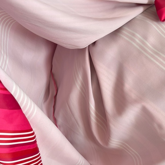 Eloquii Pink Striped Wrap Dress - Picture 7 of 8